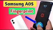 How To Set Display Fingerprint Lock In Samsung A05/Samsung A05 phone me fingerprint lock kaise lagea