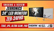 Zebronics Led Monitor | Zebronics ZEB-24FHD Led Monitor | Gaming Monitor Under 7500.