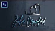 Photography Logo Design in Photoshop | How to make photography logo in Photoshop and mock-up apply