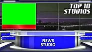 Top 10 Green Screen News Studio Backgrounds | Tutorial and Template