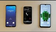 Samsung Galaxy A02s vs Samsung Galaxy S9+ vs Samsung Galaxy S4 mini incoming call