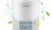 AIRTOK True HEPA Air Purifier for Bedroom, Office, Air Cleaner with Fragrance for Allergies and Asthma, Smoke, Pet Dander, Odor, Dust, Pollen, Mold, Ozone-Free, Quiet, White