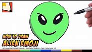 How to Draw Emoijs - Alien Emoji - Step by Step for Beginners | BP