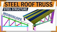 Understanding the Steel frame construction roof truss | Steel construction | 3D animation