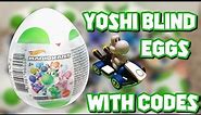 Hot Wheels Mario Kart Yoshi Mystery Blind Egg Surprise Toy Review WITH CODES | Super Mario Toys