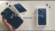 unboxing iPhone 13 Blue 128gb  aesthetic, chill 📱🐳