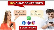 100 Social Media Chat Sentences | Social Media Chatting In English | Chatting In English |