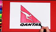 How to draw Qantas Airlines Logo