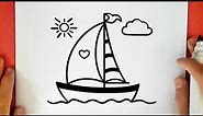 HOW TO DRAW A SAILING BOAT