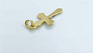 14K Gold Two-tone Crucifix Cross Charm Necklace