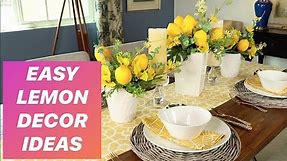 How To Make A Summer Centerpiece / Easy Lemon Decor Ideas