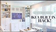 DIY IKEA BUILT IN HACK! Affordable Built In Shelves and Cabinets! | Alexandra Beuter