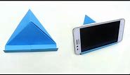 How To Make Easy Paper Mobile Stand Without Glue - DIY Origami Phone Holder