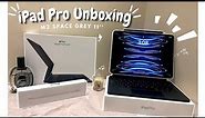 VLOG | NYC | iPad Pro M2 11in space gray unboxing + accessories