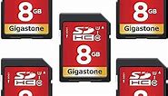 Gigastone 8GB SDHC Memory Card, Pack of 5 High Speed Cards for Reserving Photos, Videos, Music, Voice Files, Camcorder, Camera, Recorder, PC, Mac, Class 10