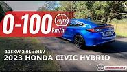 2023 Honda Civic e:HEV (hybrid) 0-100km/h & engine sound