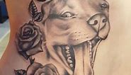 Memorial pit bull tattoo with... - America's Best Tattoos