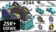 How to Design Single Stage Reduction Helical Gear Box #344 | DesignWithAjay |Speed Reduction Gearbox