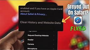 Here's Why is Clear History Greyed Out in Safari iPhone! [Fixed]