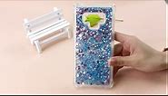Compatible with iPhone X Case, Bling Glitter Liquid Clear Case Floating Quicksand Shockproof Protective Sparkle Silicone Soft TPU Case for iPhone X. YBL Love Green