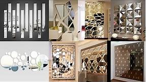 New Mirror Wall Decor Ideas For Living Room|Mirror Wall Partition\Wall Divider Interior Design 2022