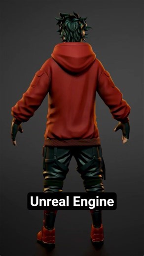 Unreal Engine Game Character | ZBrush + Substance Painter + Blender #shorts #zbrush #blender