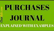 Purchases Journal | Explained with Example
