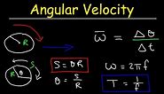 Angular Velocity Physics Problems, Linear Speed, Frequency & Period