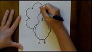 How to Draw a Turkey Cartoon Beginners Drawing Tutorial