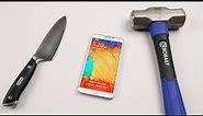 Samsung Galaxy Note 3 Hammer & Knife Test