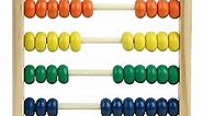 Wooden Abacus for Kids Math - 50 Beads Counting Toy, Multi-Color Counters for Kids 3-5, Counting Toys for Preschool Learning & Development, Develops Coordination, Motor Skills