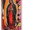 Our Lady of Guadalupe Glass Prayer Candles, 8", Devotional Candles
