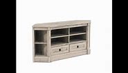 SAUDER Palladia 61 in. Oak Engineered Wood Corner TV Stand with 2 Drawer Fits TVs Up to 60 in. with Adjustable Shelves 424815