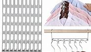 Space Saving Hangers, 10 Pack Metal Hanger Organizer, Space Saver Hangers, Collapsible Hangers for Heavy Clothes, Magic Hangers for Closet Organization and Storage, College Dorm Room Essentials