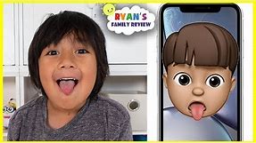 NEW Memoji iPhone Custom Animoji of yourself with Ryan's Family Review!!!
