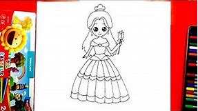 Vẽ công chúa đơn giản dễ thương | Cách vẽ công chúa dễ nhất