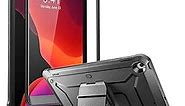 SUPCASE for iPad 9th Generation Case with Screen Protector (Unicorn Beetle Pro), [Built-in Stand] Heavy Duty Rugged Protective Case for iPad 10.2 9th / 8th / 7th Generation (2021/2020/2019), Black