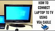 How To Connect Laptop To TV With VGA Cable (Audio & Video) | No HDMI | Full Tutorial