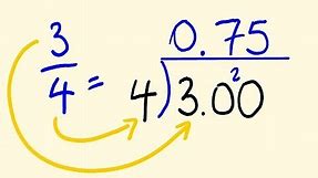 Convert any Fraction to a Decimal - easy math lesson