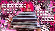 BRUTALLY HONEST Sketchbook Tour of ALL of My Sketchbooks | 10 YEARS of drawing! (2012-2022)