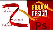 How to Design a Ribbon in Photoshop | Ribbon Design🎗️🎀