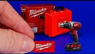 Mini Milwaukee Cordless Drill with Tool Case DIY Miniature DollHouse
