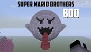 Minecraft - Boo Statue (Super Mario World) - 3D Pixel Art