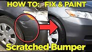 How to Repair & Paint a Scratched Plastic Bumper - Easy Fix!