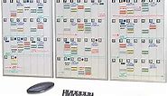 Ultimate Office Whiteboard Dry Erase Magnetic Write On Planning Boards & Scheduling Kit. Includes Set of 3 Monthly Panels, Magnetic Accessories, 6 Markers and Eraser. Rotatable and Easy to Update