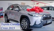 2023 Toyota Corolla Cross Silver Metal Stream Metallic Color Walkaround { Exterior & Interior }