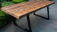 Reclaimed barnwood dining table