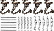 SEISSO 10 Sets Ceiling Hooks - Heavy Duty Metal Swag Hook with Hardware and Toggle Wings for Hanging Plants Ceiling Installation Cavity Wall Fixing Brass
