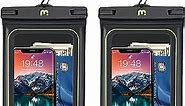MYBAT PRO 2 Pack IPX8 Waterproof Phone Pouch (XL Size), Cell Phone Dry Bag with Detachable Lanyard, Large Floating Waterproof Phone Case for iPhone 14 Pro Max/13/12/S23 Ultra/S22/Pixel - Black/Green