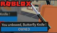 Opening a BUTTERFLY KNIFE in Arsenal (ROBLOX)